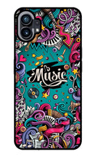 Music Graffiti Nothing Phone 1 Glass Case
