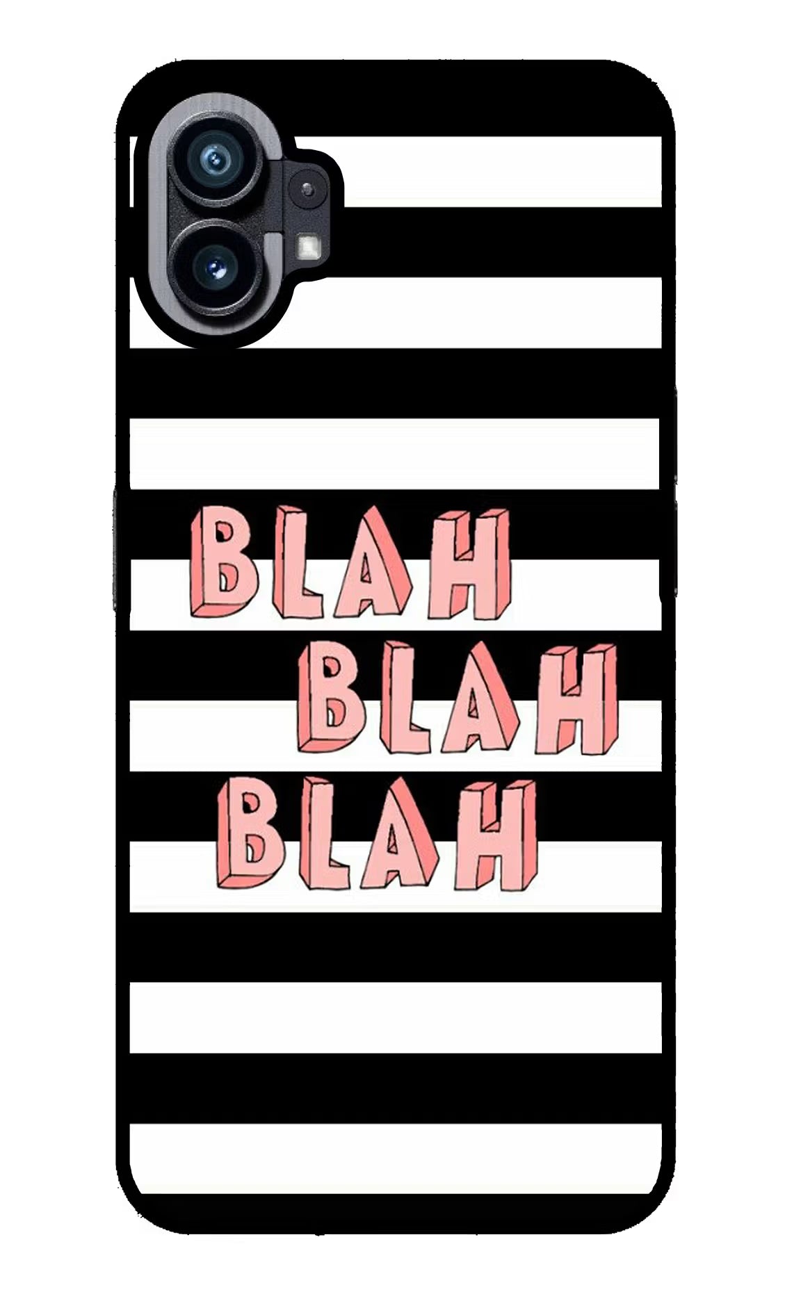 Blah Blah Blah Nothing Phone 1 Glass Case Back Cover by Casekaro