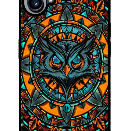 Angry Owl Art Nothing Phone 1 Glass Case Back Cover by Casekaro