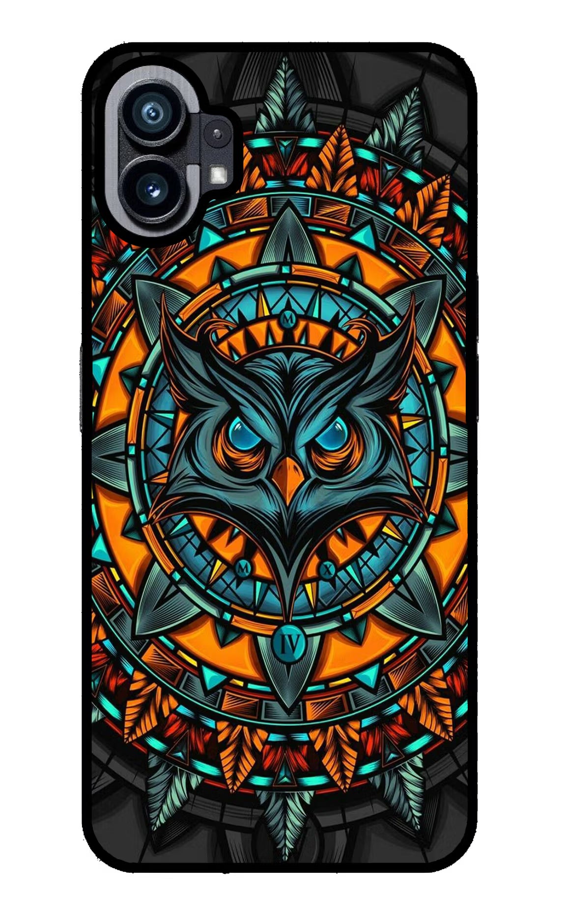 Angry Owl Art Nothing Phone 1 Glass Case Back Cover by Casekaro