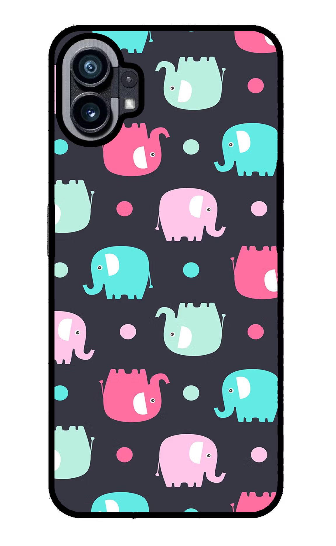 Elephants Nothing Phone 1 Glass Case Back Cover by Casekaro