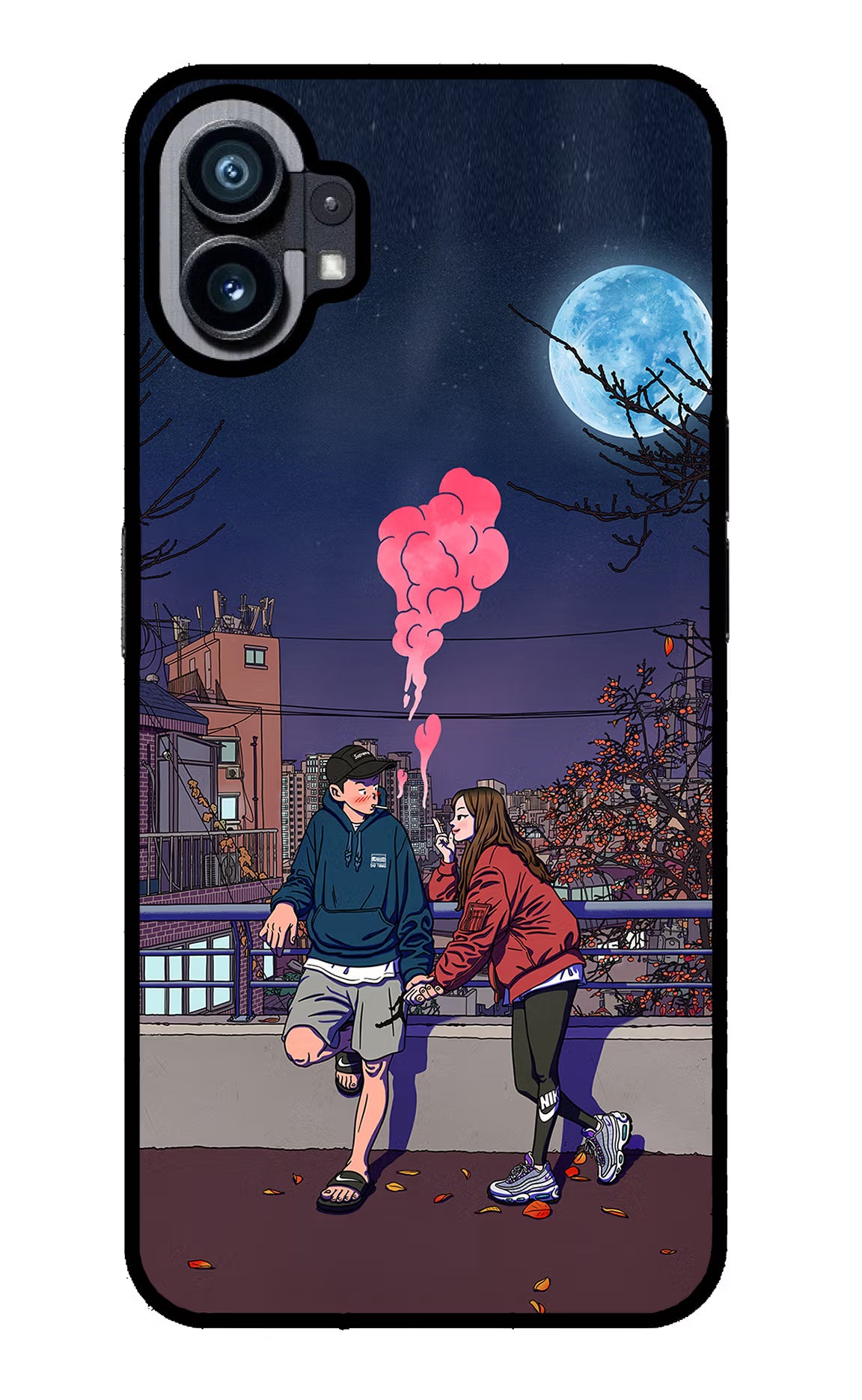 Chilling Couple Nothing Phone 1 Glass Case Back Cover by Casekaro