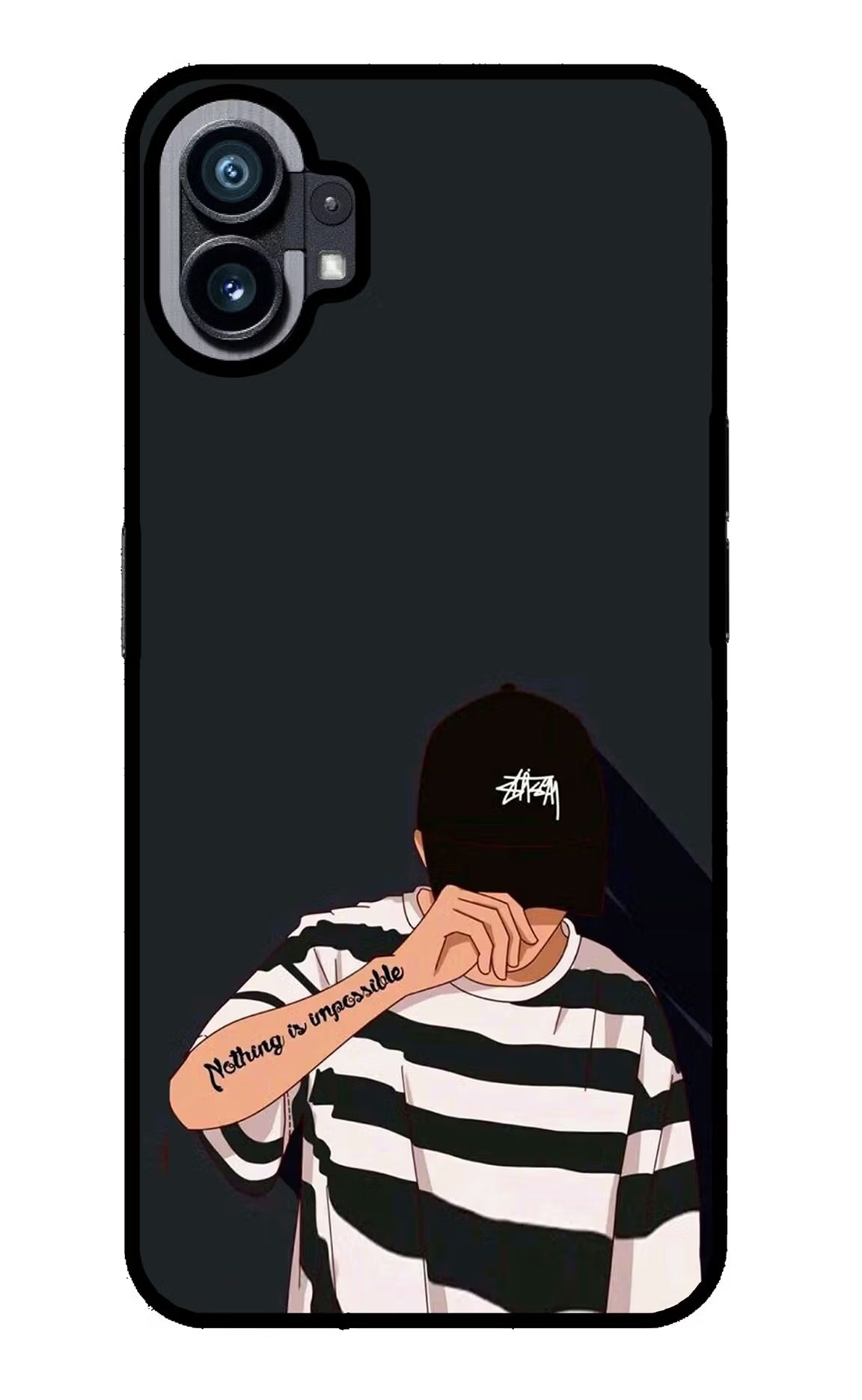 Aesthetic Boy Nothing Phone 1 Glass Case Back Cover by Casekaro