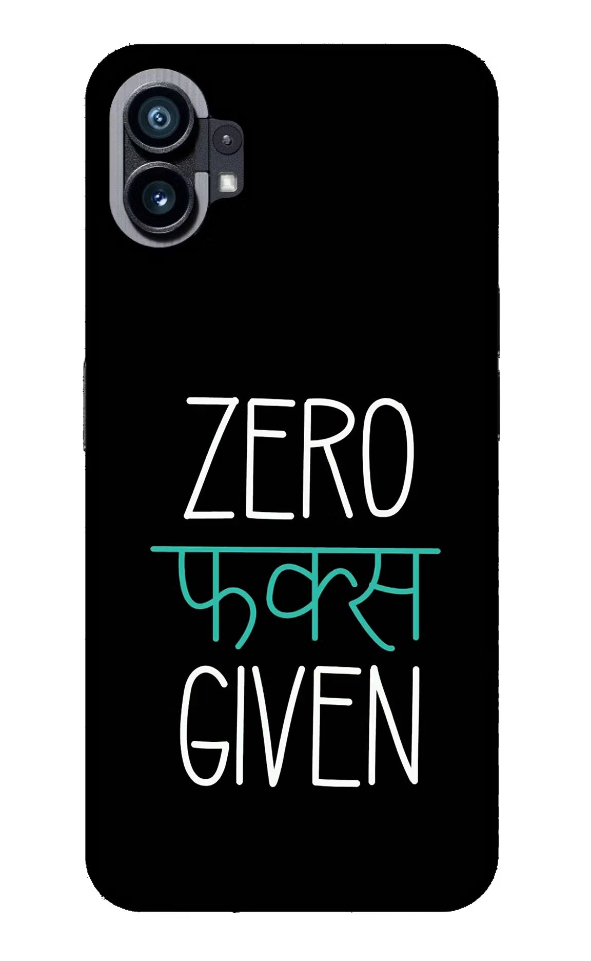 Zero Fucks Given Nothing Phone 1 Glass Case Back Cover by Casekaro