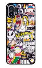 Sticker Bomb Nothing Phone 1 Glass Case