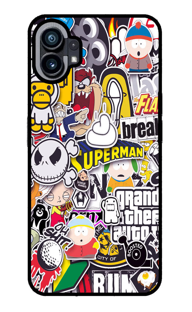 Sticker Bomb Nothing Phone 1 Glass Case