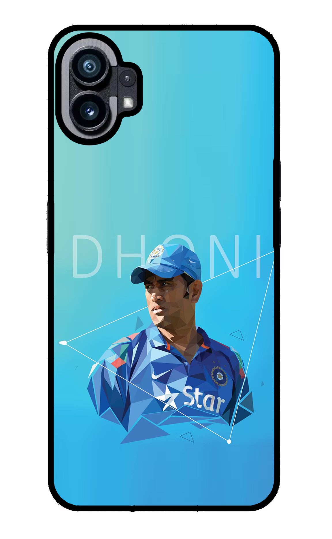 Dhoni Artwork Nothing Phone 1 Glass Case Back Cover by Casekaro