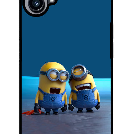 Minion Laughing Nothing Phone 1 Glass Case Back Cover by Casekaro