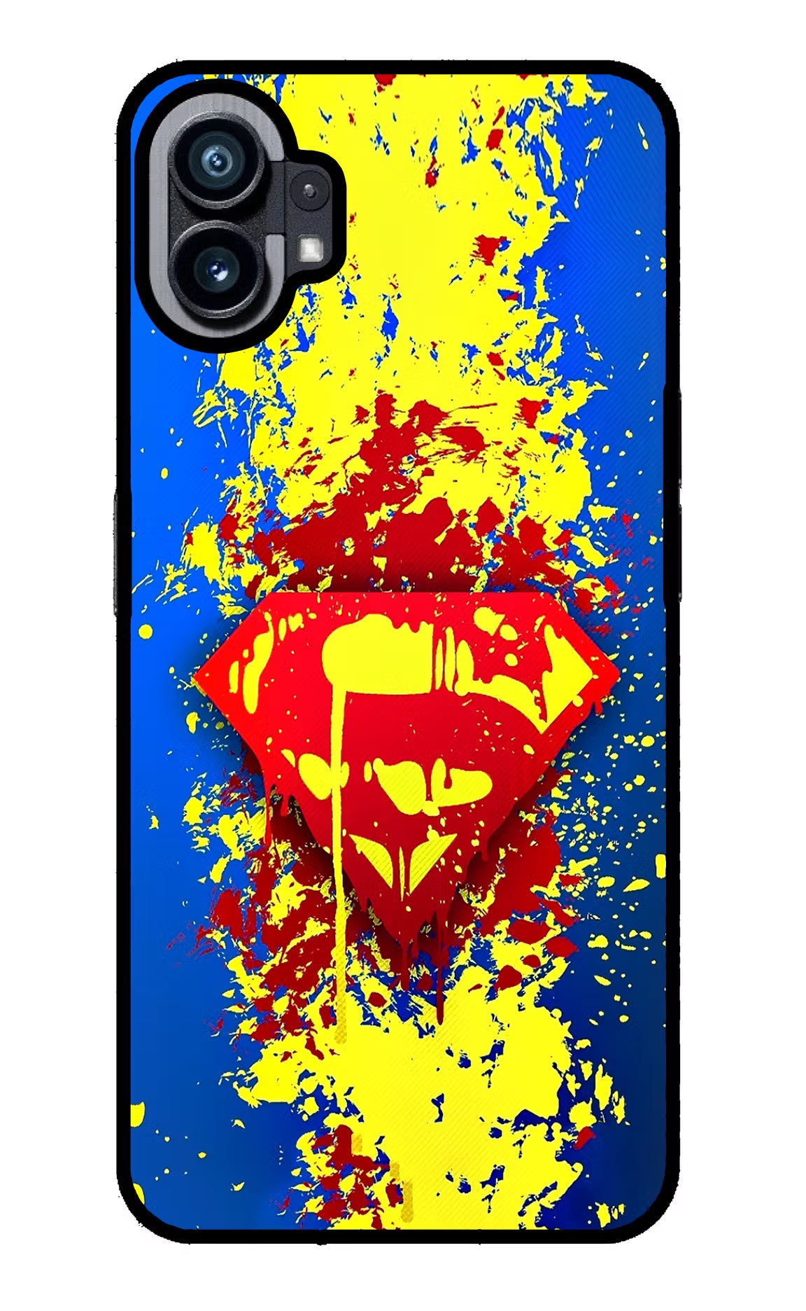 Superman logo Nothing Phone 1 Glass Case Back Cover by Casekaro