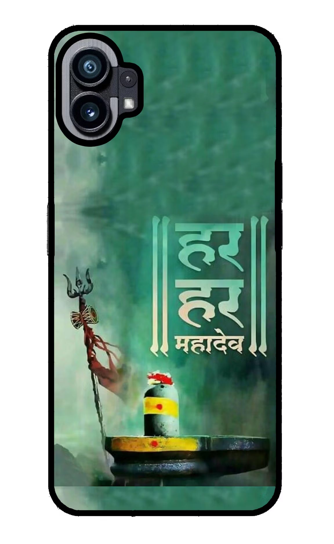 Har Har Mahadev Shivling Nothing Phone 1 Glass Case Back Cover by Casekaro