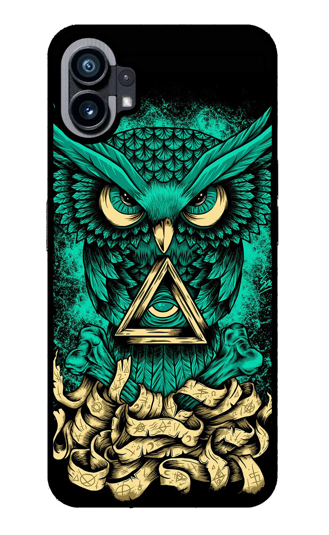 Green Owl Nothing Phone 1 Glass Case