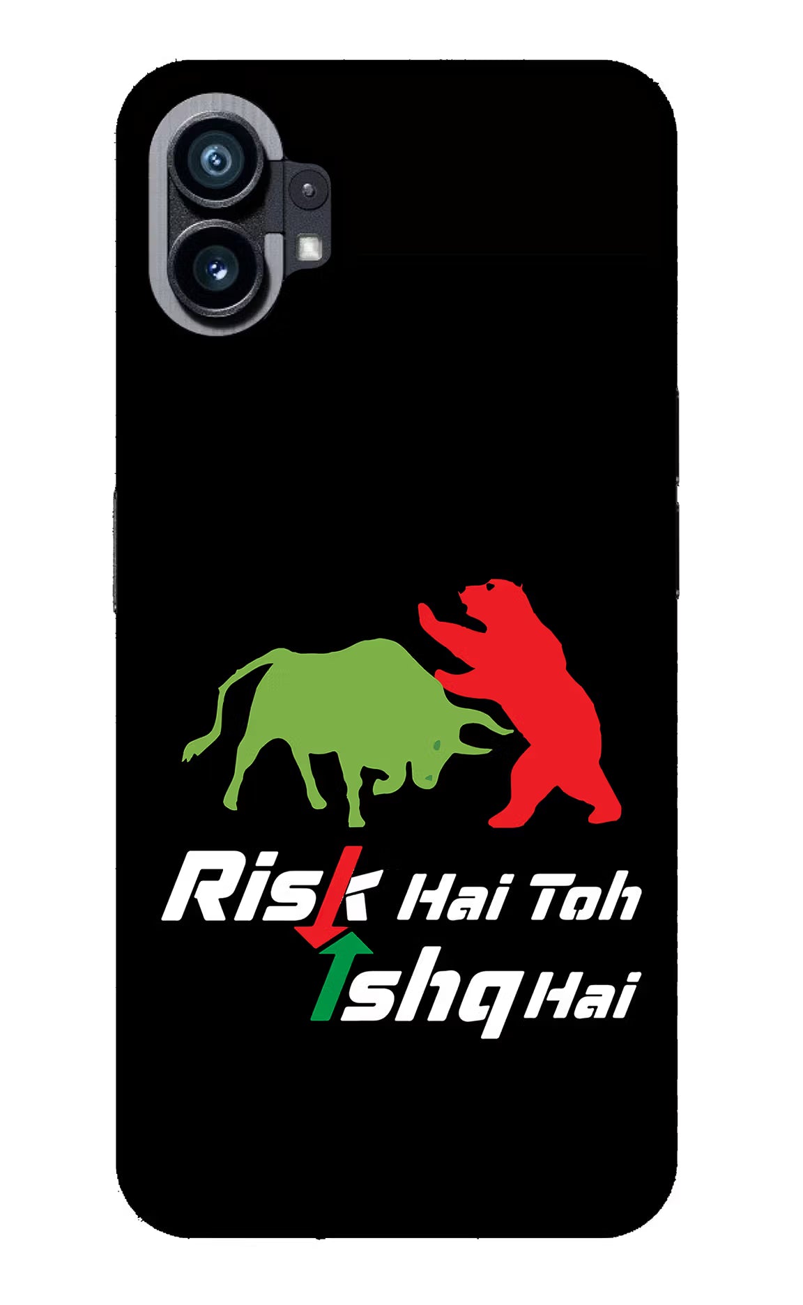 Risk Hai Toh Ishq Hai Nothing Phone 1 Glass Case Back Cover by Casekaro