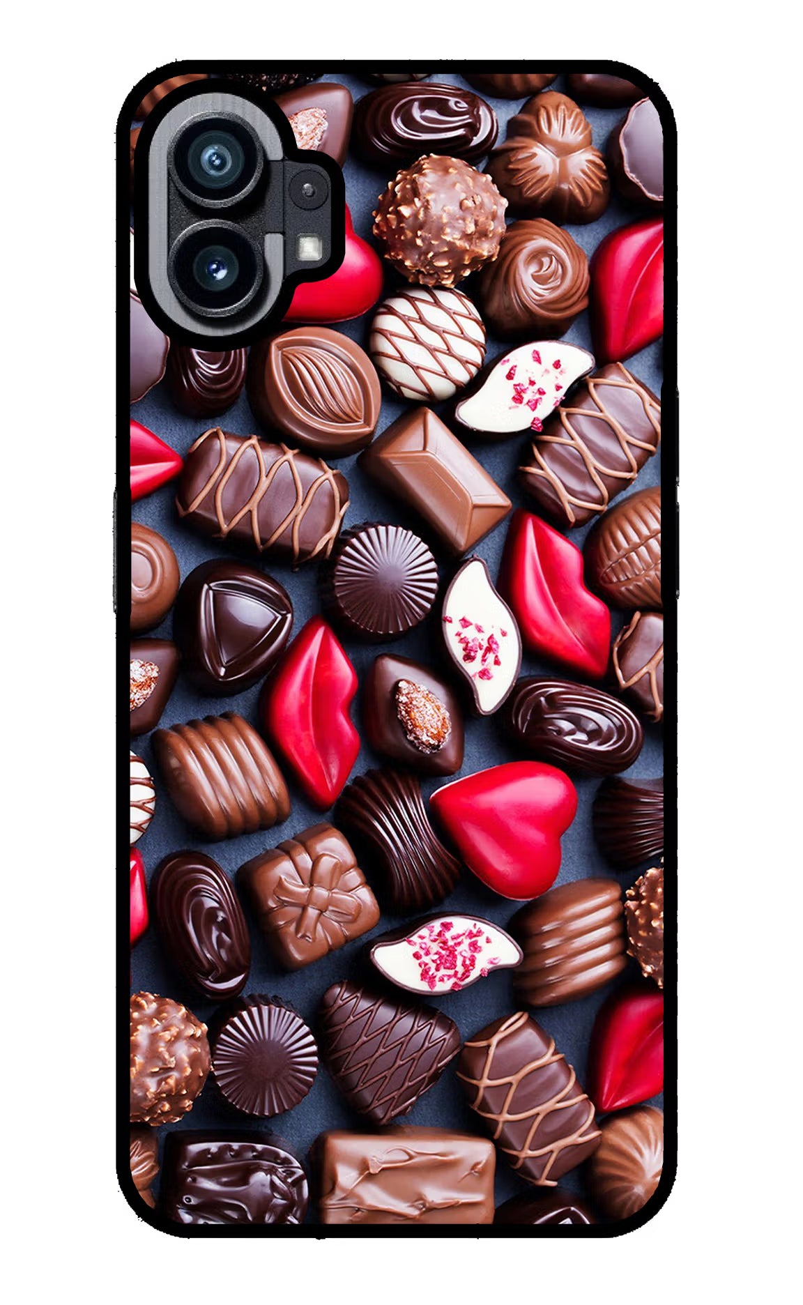 Chocolates Nothing Phone 1 Glass Case Back Cover by Casekaro