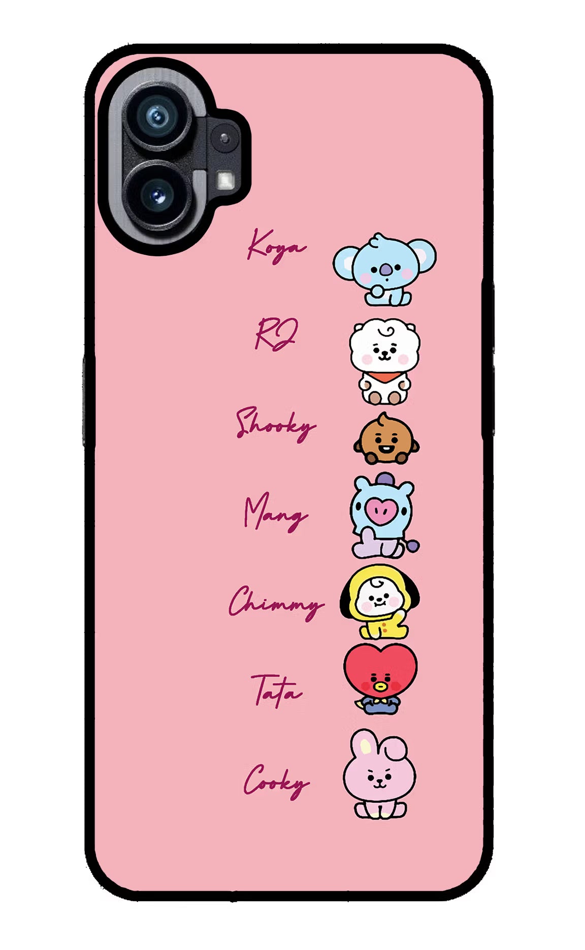 BTS names Nothing Phone 1 Glass Case Back Cover by Casekaro