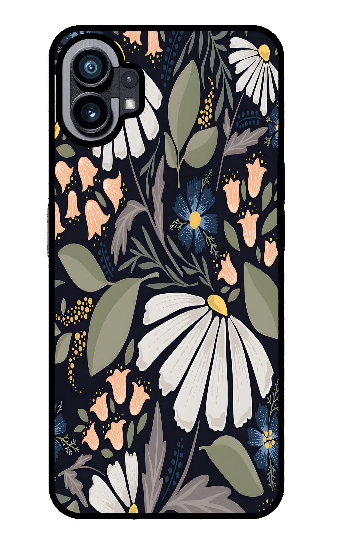 Flowers Art Nothing Phone 1 Glass Case