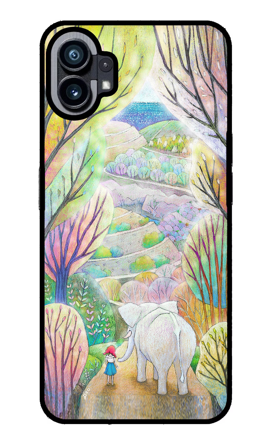 Nature Painting Nothing Phone 1 Glass Case Back Cover by Casekaro