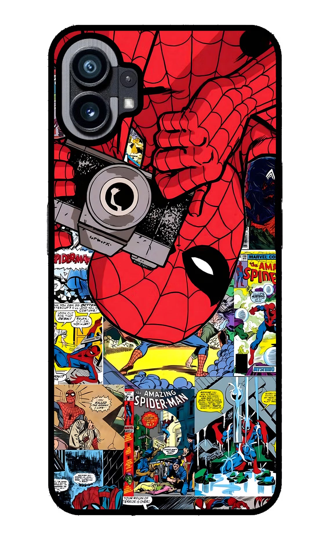 Spider Man Nothing Phone 1 Glass Case Back Cover by Casekaro