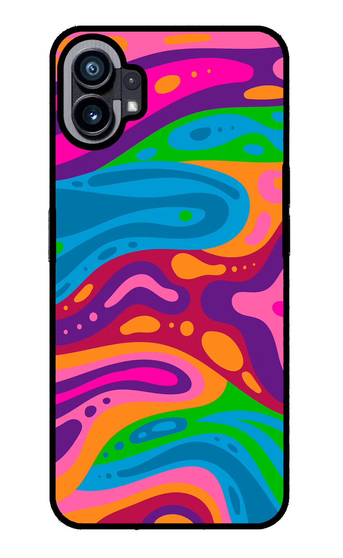 Trippy Pattern Nothing Phone 1 Glass Case Back Cover by Casekaro
