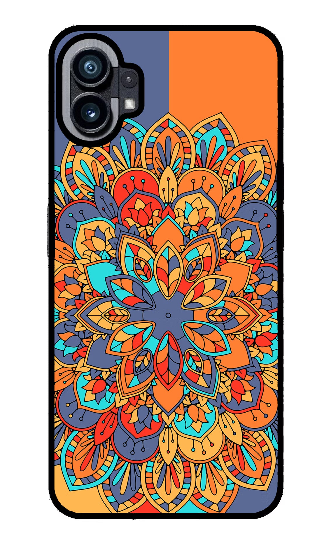 Color Mandala Nothing Phone 1 Glass Case Back Cover by Casekaro