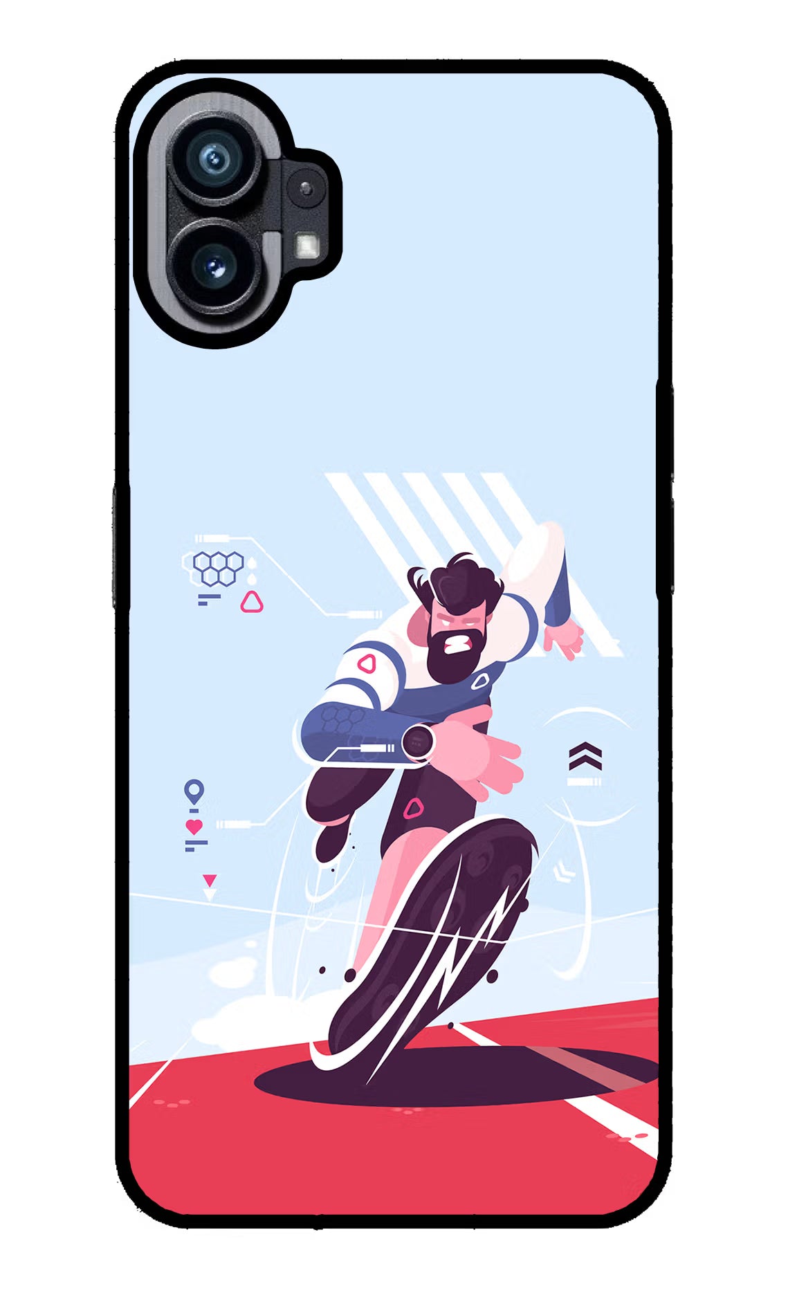 Run Pro Nothing Phone 1 Glass Case Back Cover by Casekaro
