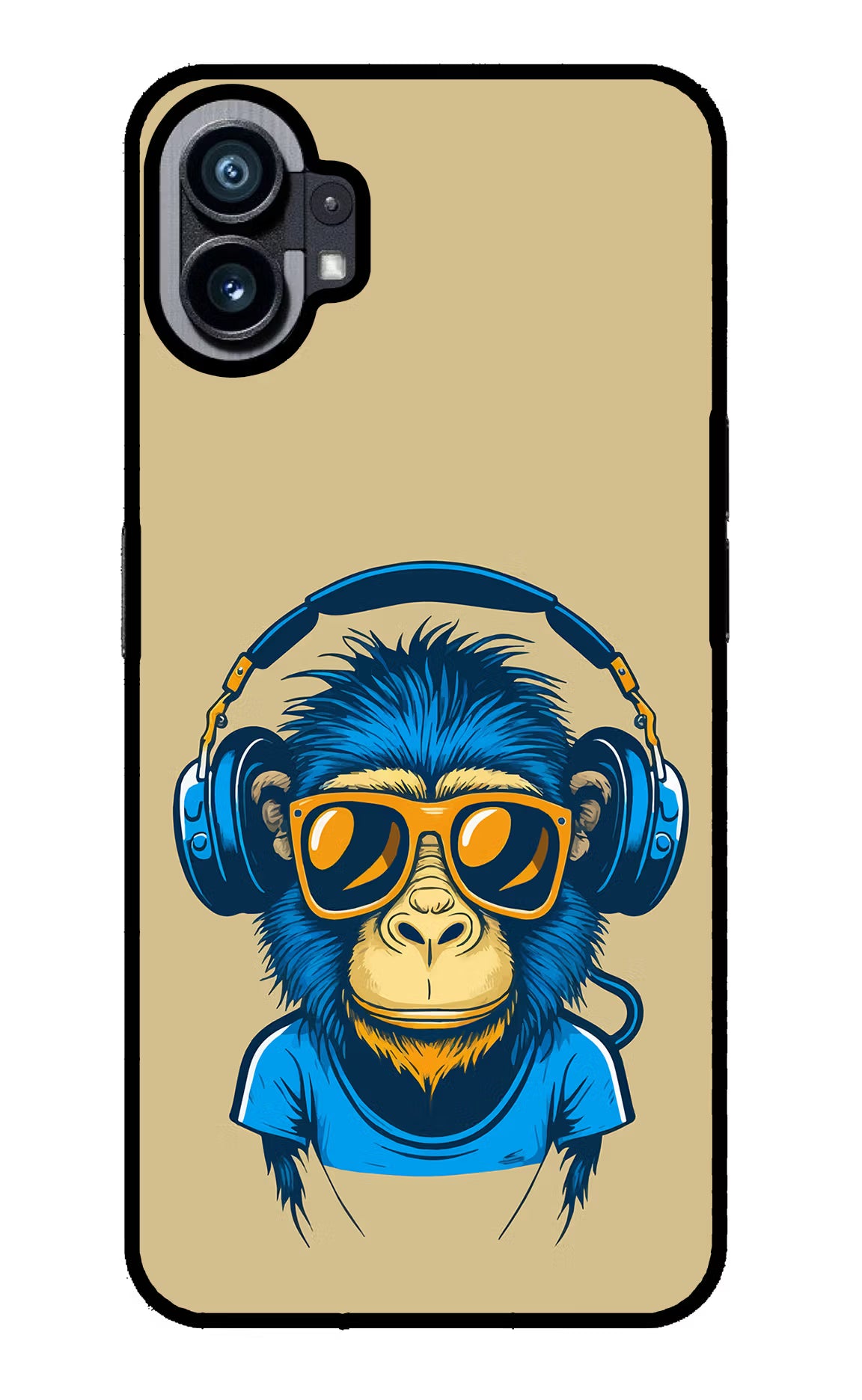Monkey Headphone Nothing Phone 1 Glass Case