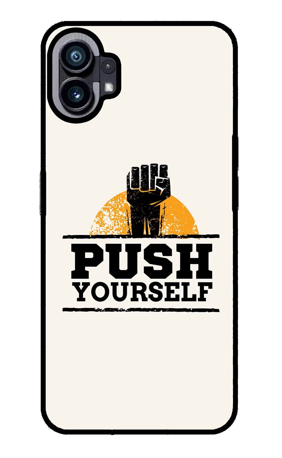 Push Yourself Nothing Phone 1 Glass Case Back Cover by Casekaro