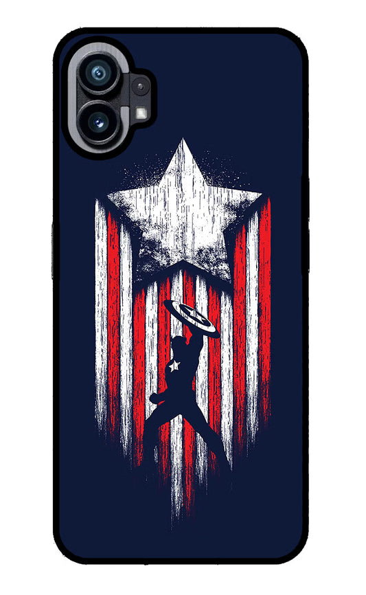 Captain America Marvel Art Nothing Phone 1 Glass Case