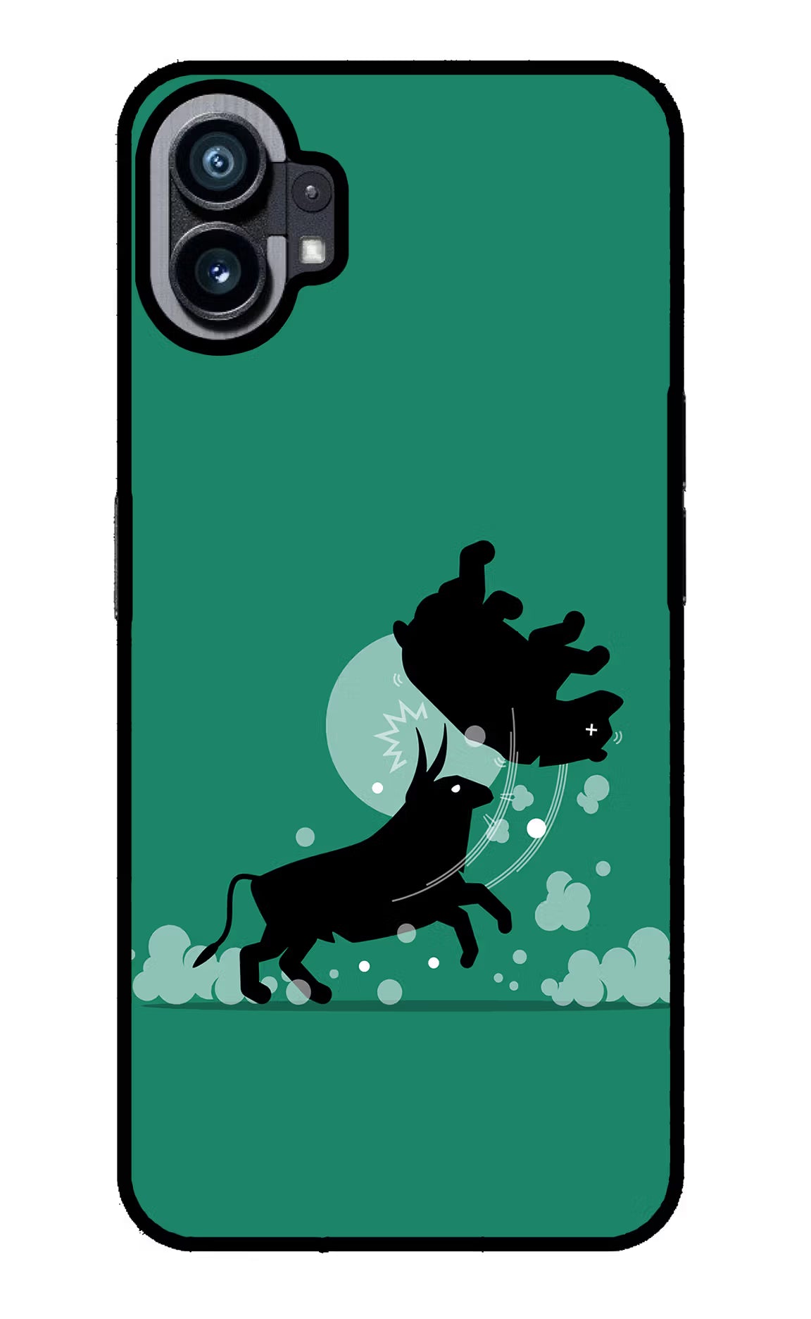 Bull Conqueror Nothing Phone 1 Glass Case Back Cover by Casekaro