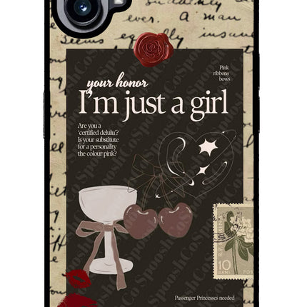 I am just a girl Nothing Phone 1 Glass Case