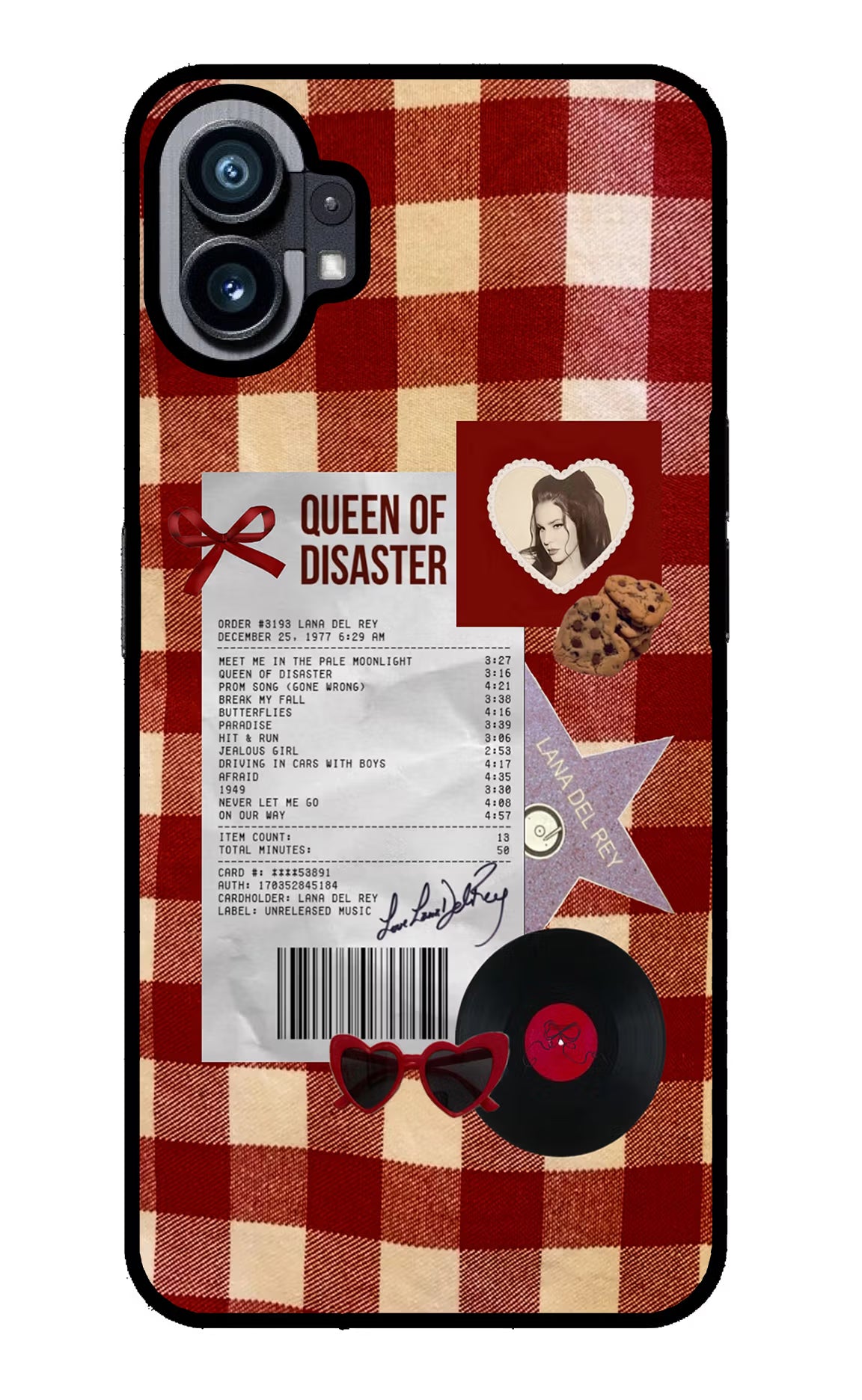 Queen of Disaster Nothing Phone 1 Glass Case Back Cover by Casekaro