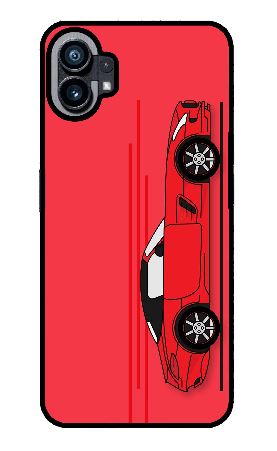 Red Velocity Nothing Phone 1 Glass Case Back Cover by Casekaro