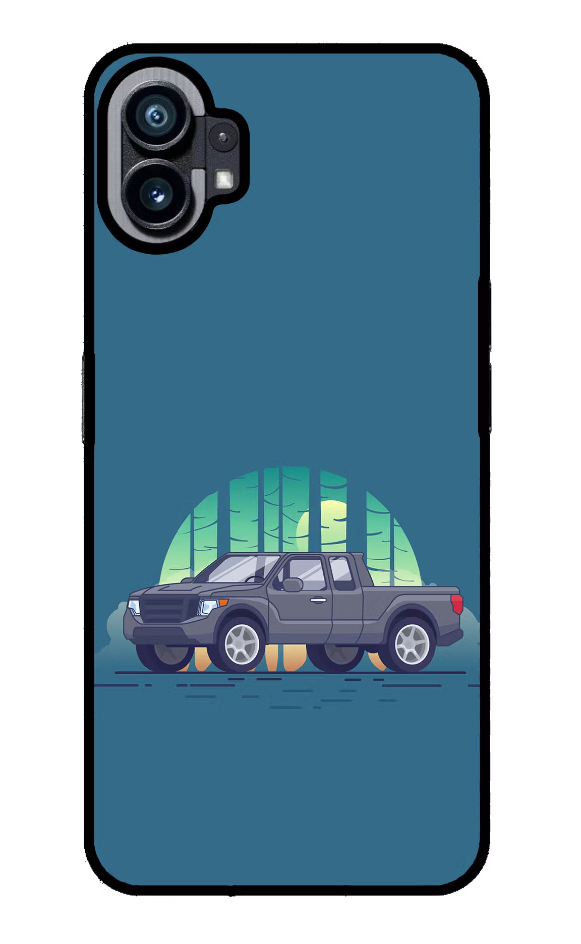 Retro Garage Vibe Nothing Phone 1 Glass Case Back Cover by Casekaro