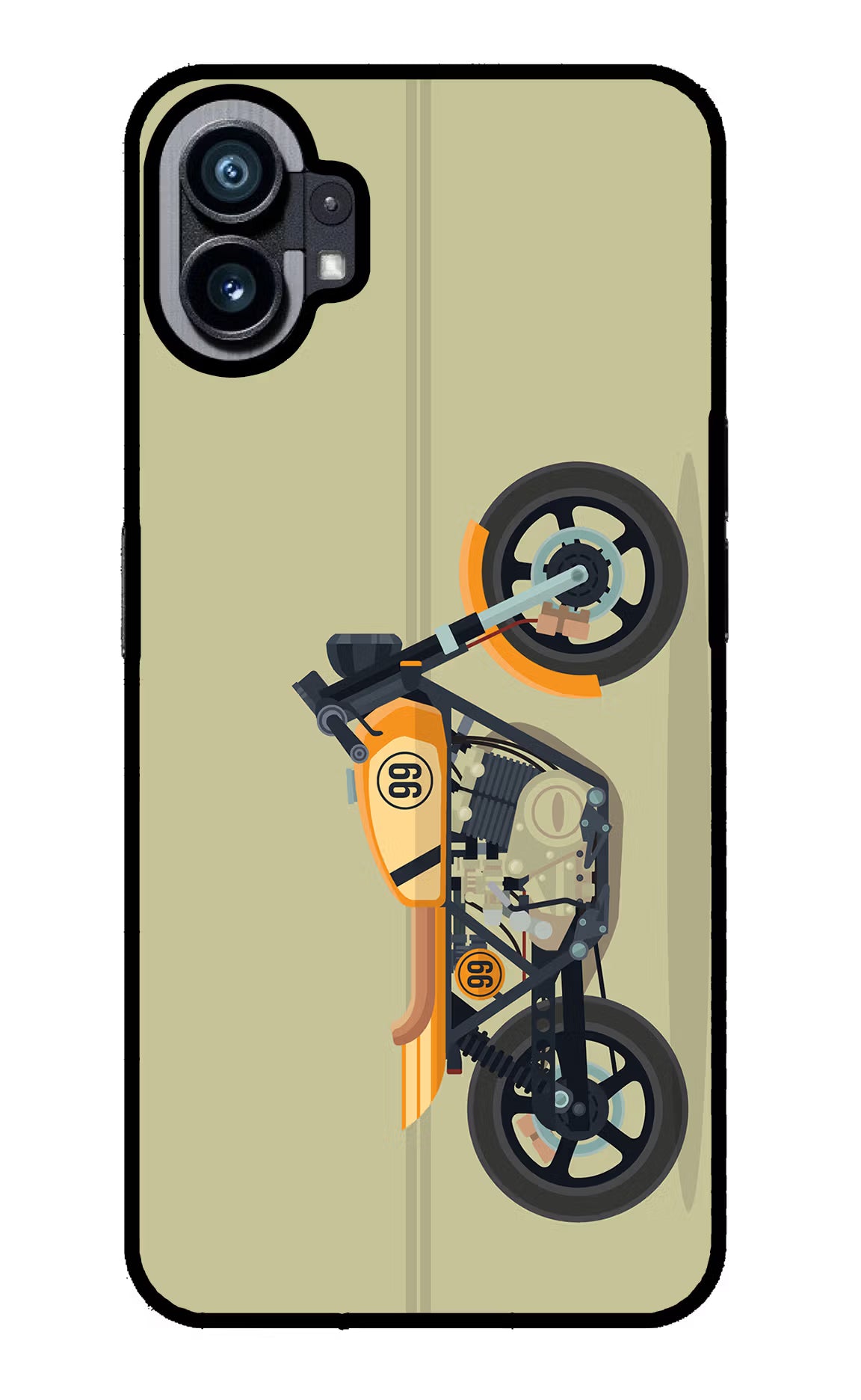 Vertical Speedster Nothing Phone 1 Glass Case Back Cover by Casekaro
