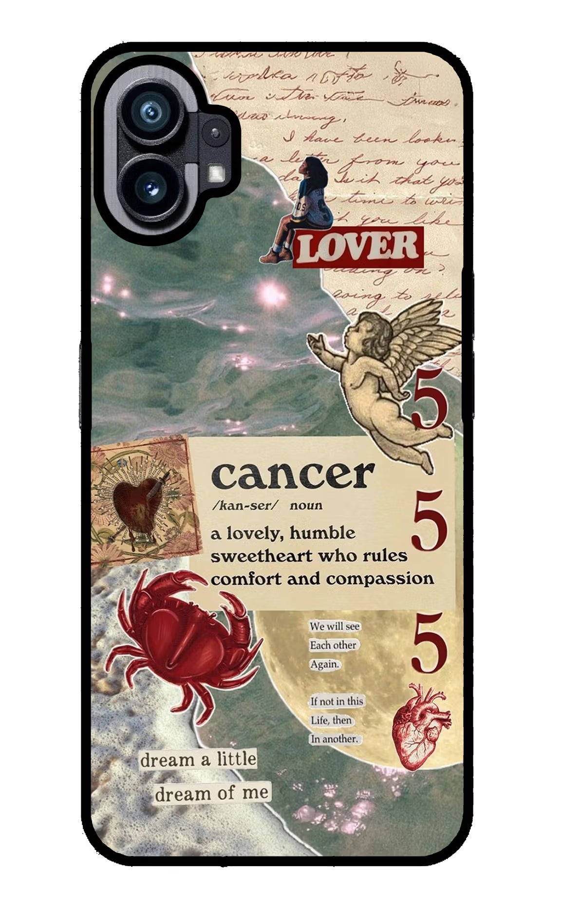 Cancer Zodiac Nothing Phone 1 Glass Case Back Cover by Casekaro