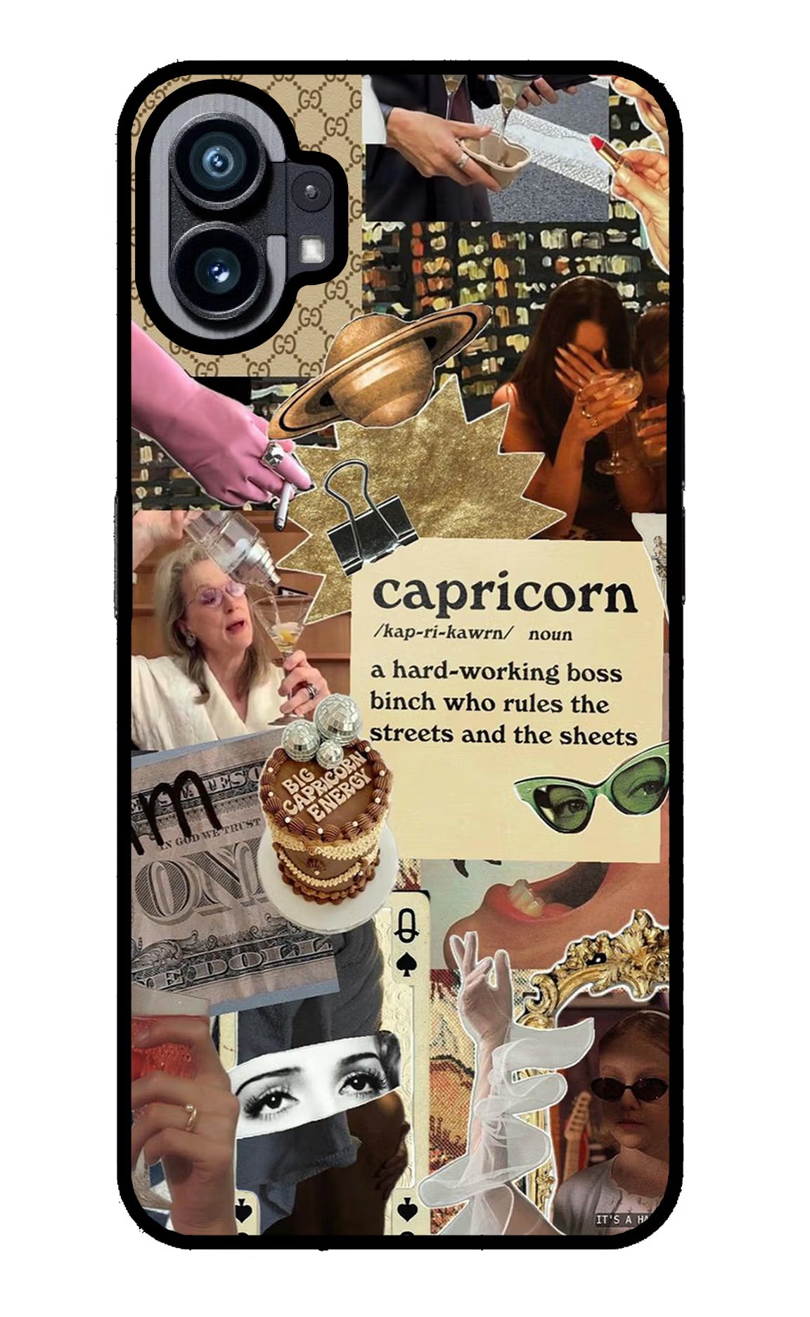 Capricorn Zodiac Nothing Phone 1 Glass Case Back Cover by Casekaro