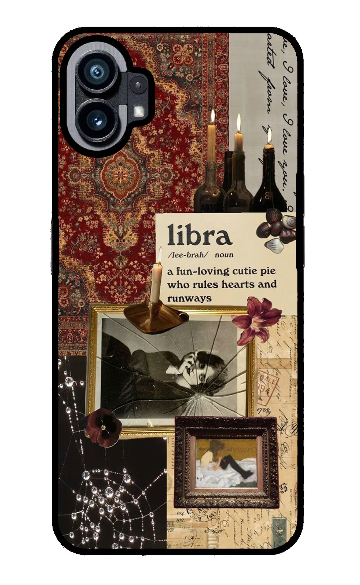 Libra Zodiac Nothing Phone 1 Glass Case Back Cover by Casekaro