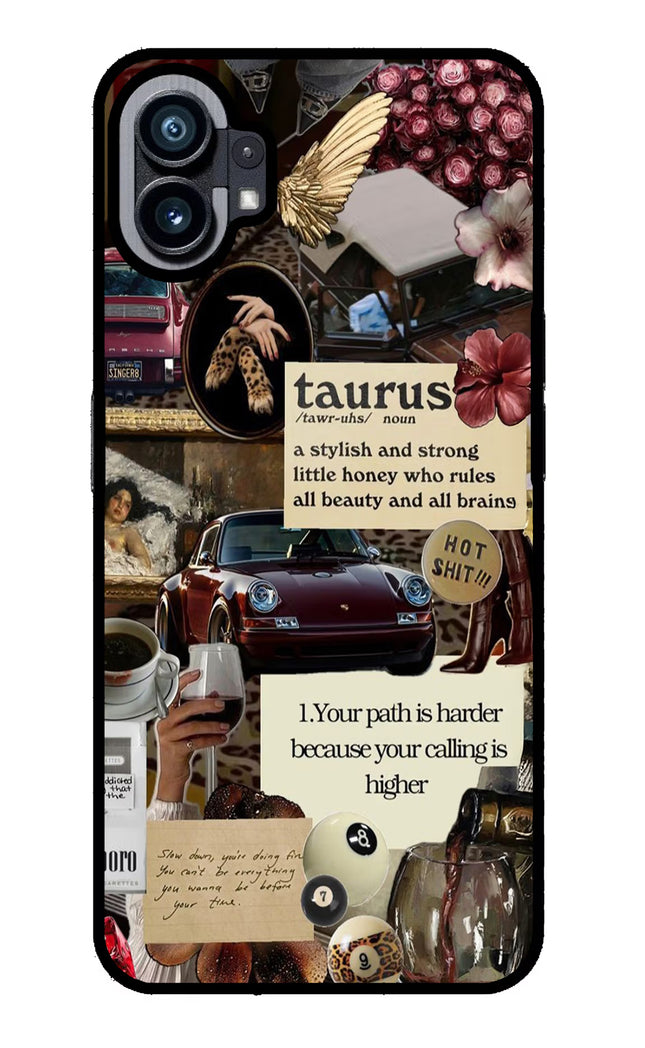 Taurus Zodiac Nothing Phone 1 Glass Case