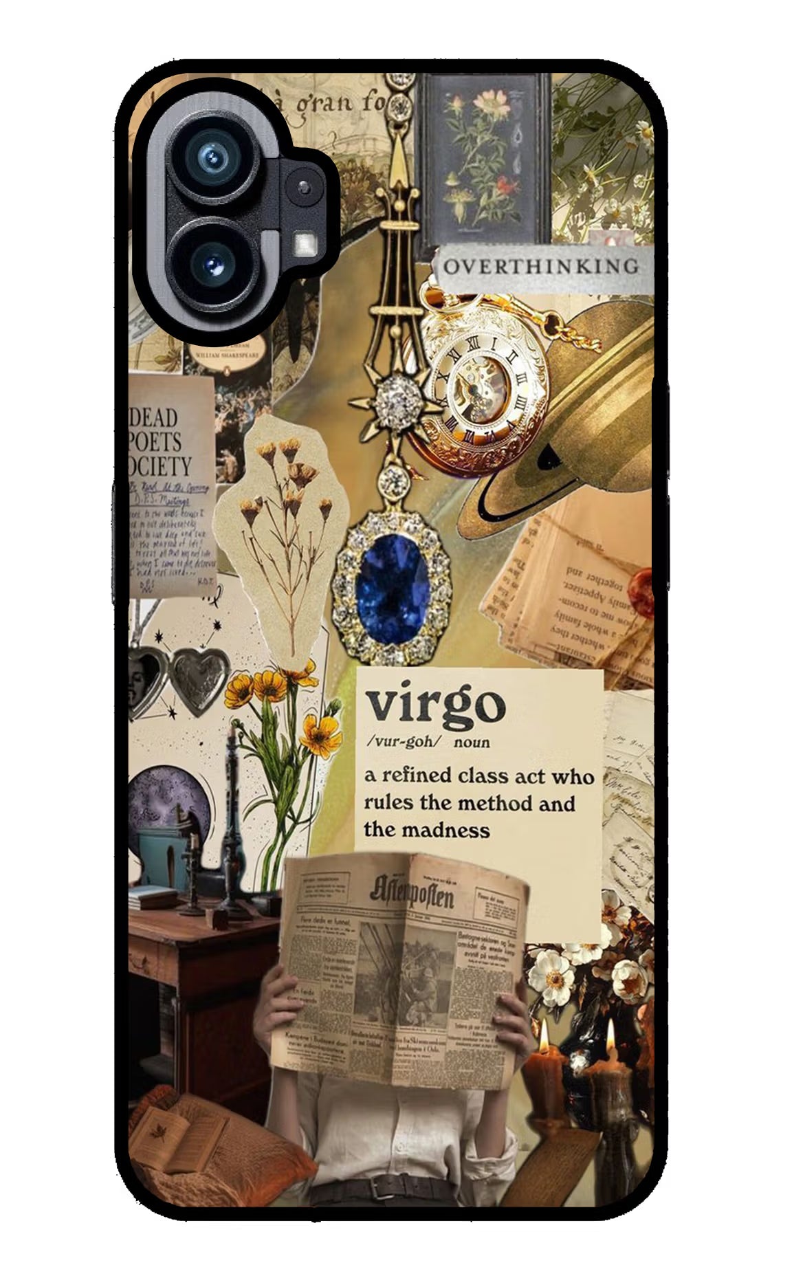 Virgo Zodiac Nothing Phone 1 Glass Case Back Cover by Casekaro