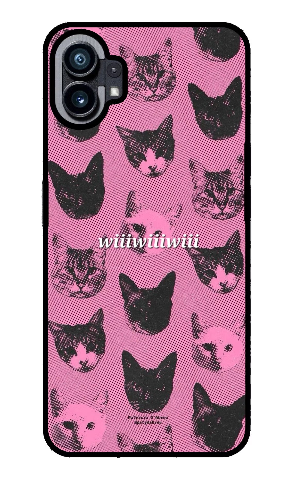 Pink Cats Nothing Phone 1 Glass Case