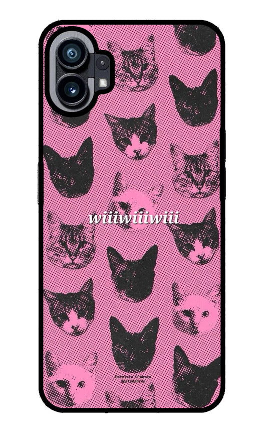 Pink Cats Nothing Phone 1 Glass Case