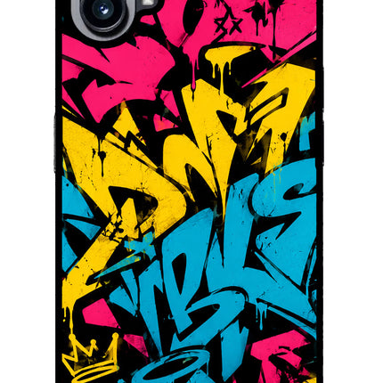 Graffiti Vibe Nothing Phone 1 Glass Case Back Cover by Casekaro