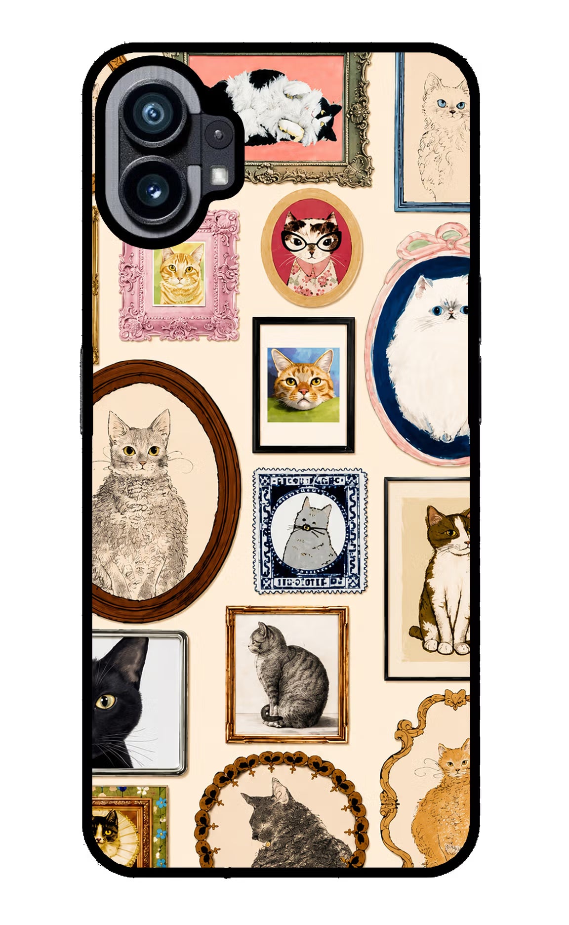 Mirror Cats Nothing Phone 1 Glass Case