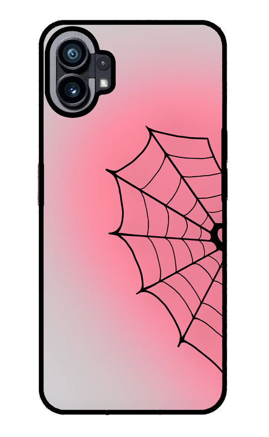 Pink Web Nothing Phone 1 Glass Case