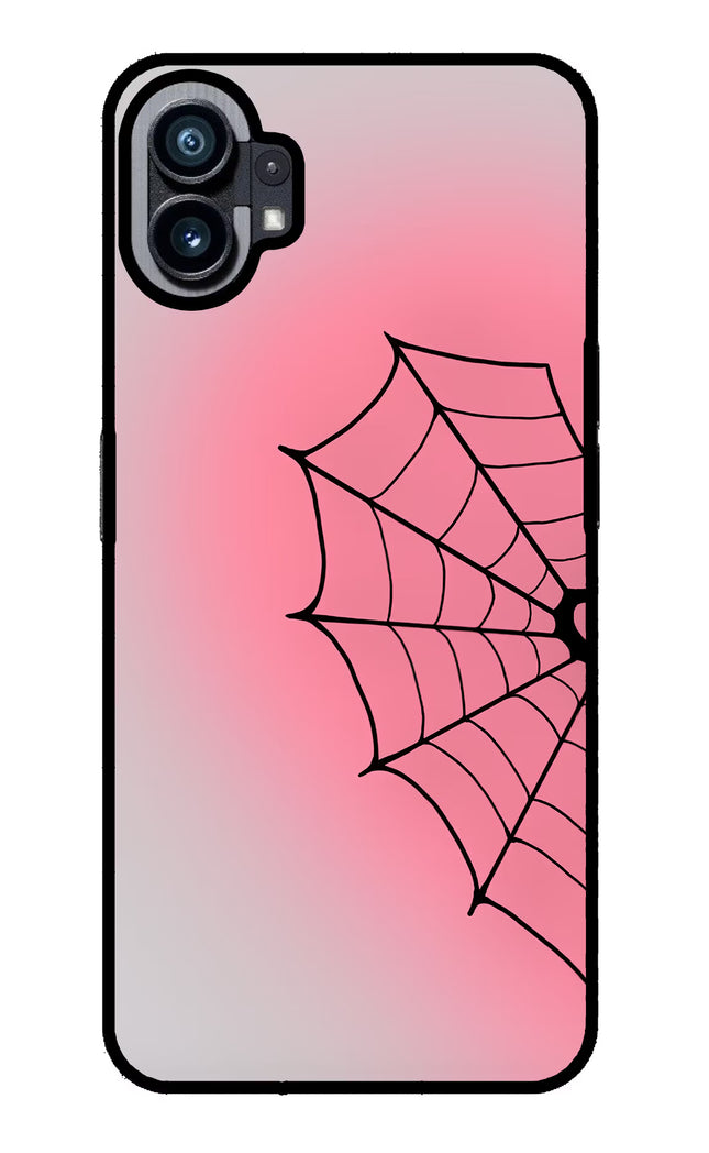 Pink Web Nothing Phone 1 Glass Case