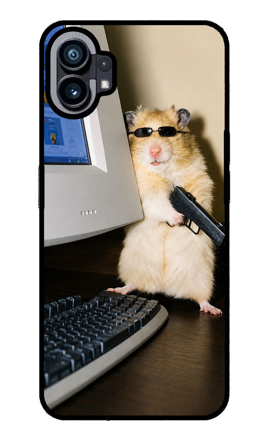 Hacker Hamster Nothing Phone 1 Glass Case