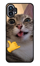 Silly Cat Call Nothing Phone 1 Glass Case