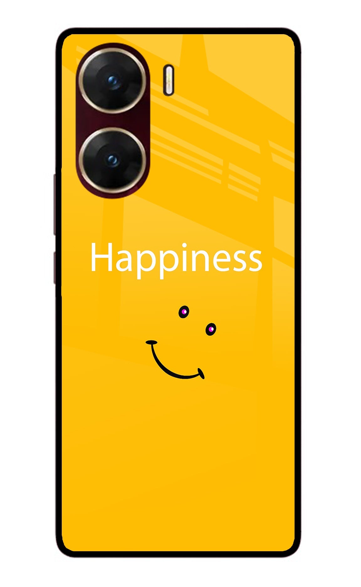 Happiness With Smiley Vivo V29E Glass Case