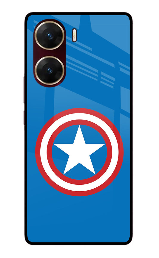 Captain America Logo Vivo V29E Glass Case