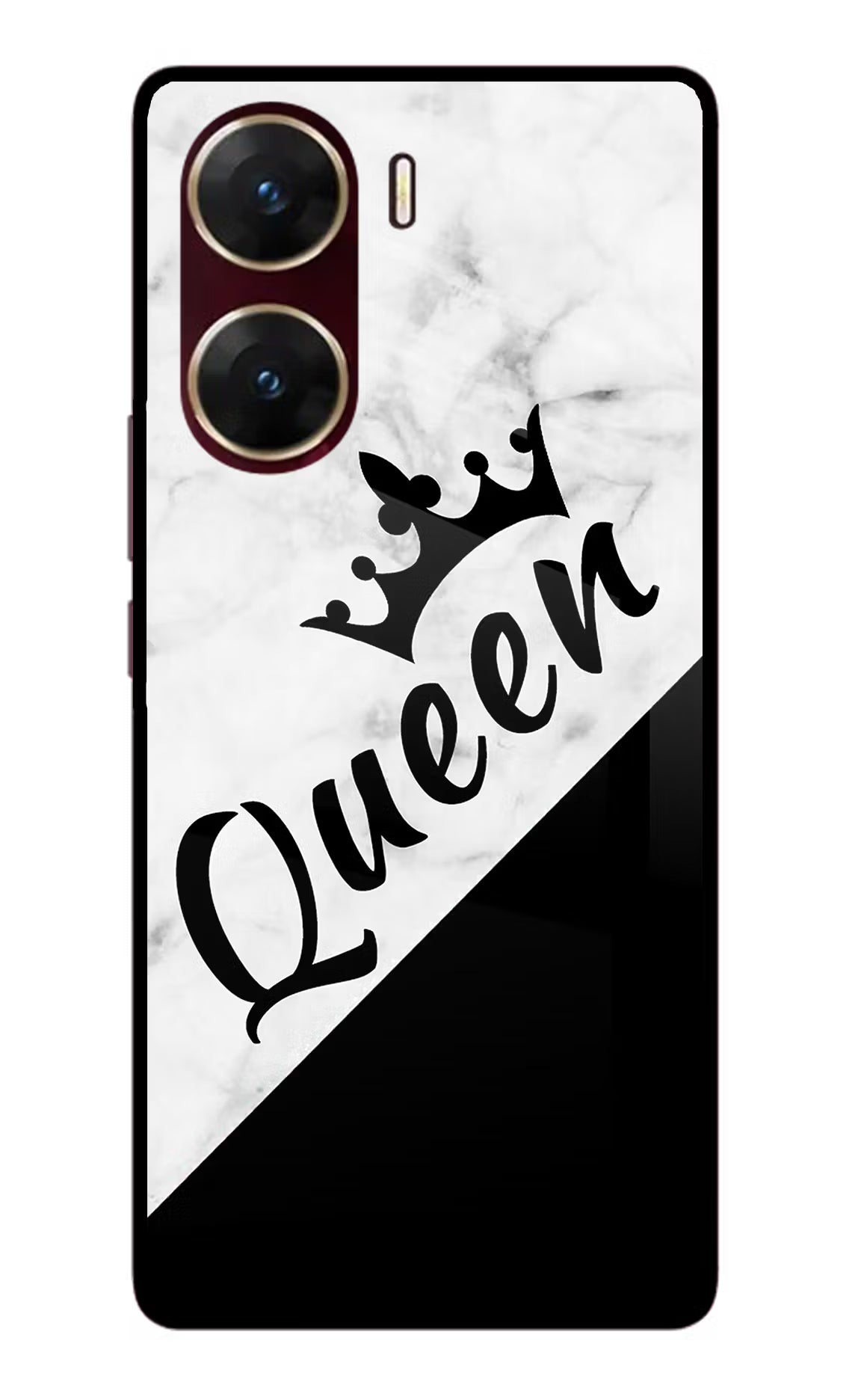 Queen Vivo V29E Glass Case Back Cover by Casekaro