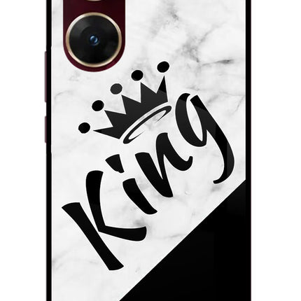 King Vivo V29E Glass Case Back Cover by Casekaro